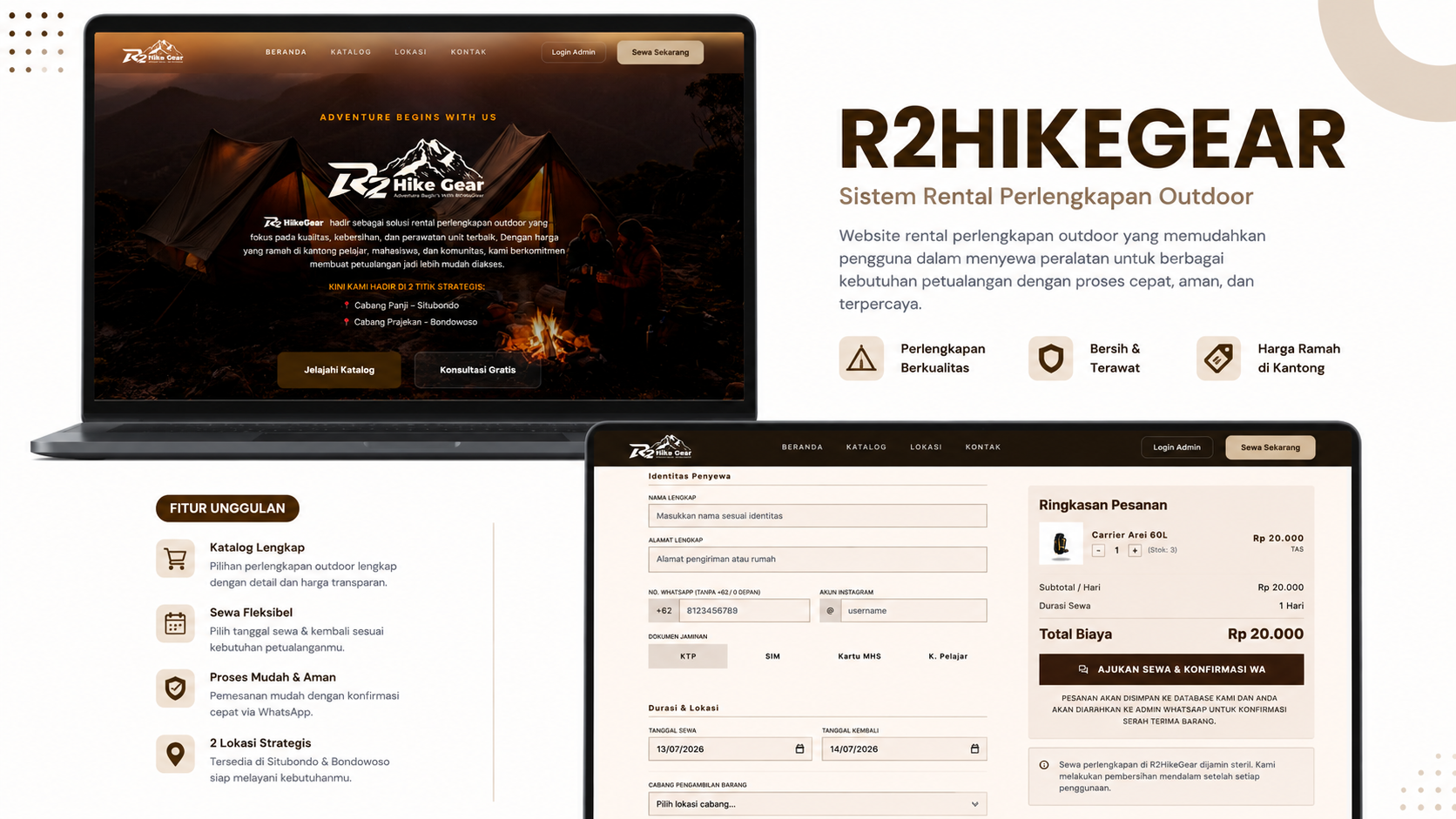 R2HikeGear – Hiking Equipment Rental Platform
